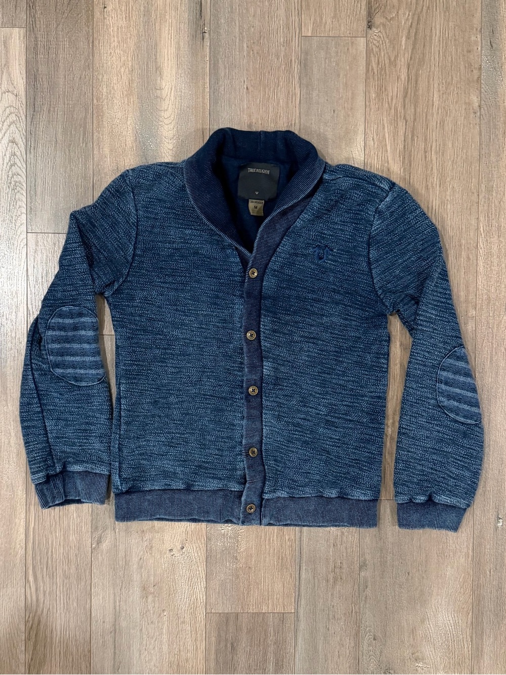 True Religion Navy Shawl Collar Cardigan